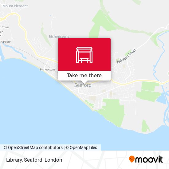 Library, Seaford map
