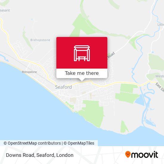 Downs Road, Seaford map