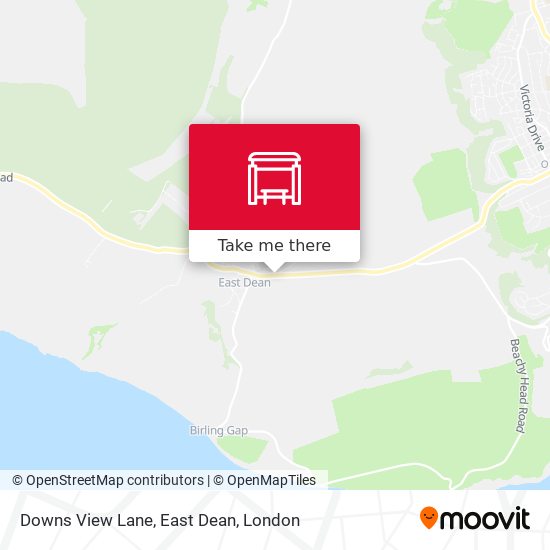 Downs View Lane, East Dean map