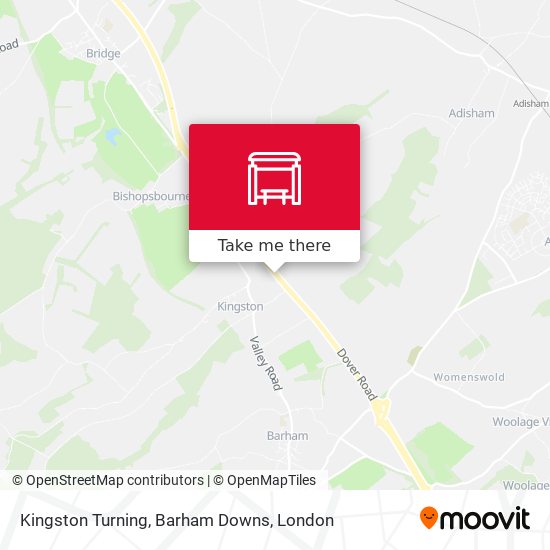 Kingston Turning, Barham Downs map