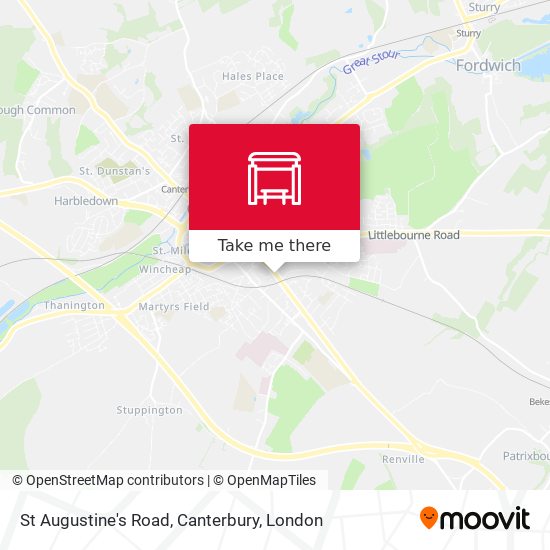 St Augustine's Road, Canterbury map