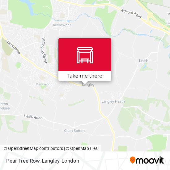 Pear Tree Row, Langley map
