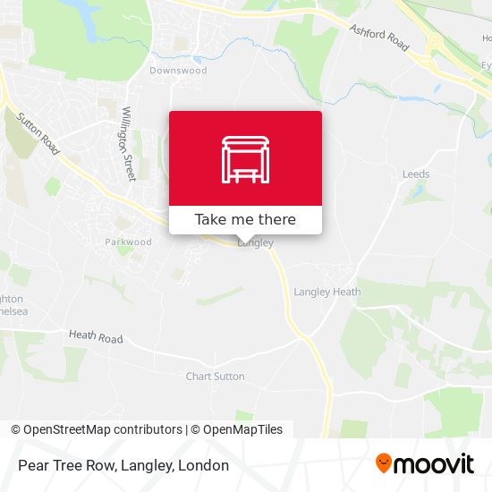 Pear Tree Row, Langley map