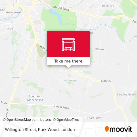 Willington Street, Park Wood map