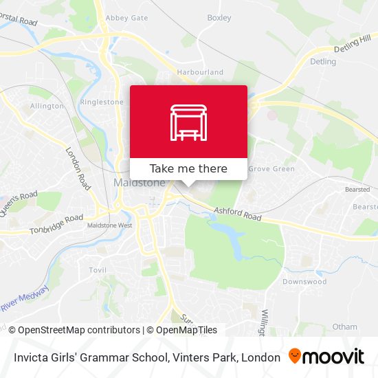 Invicta Girls' Grammar School, Vinters Park map