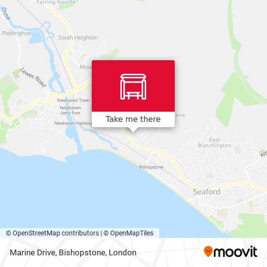 Marine Drive, Bishopstone map