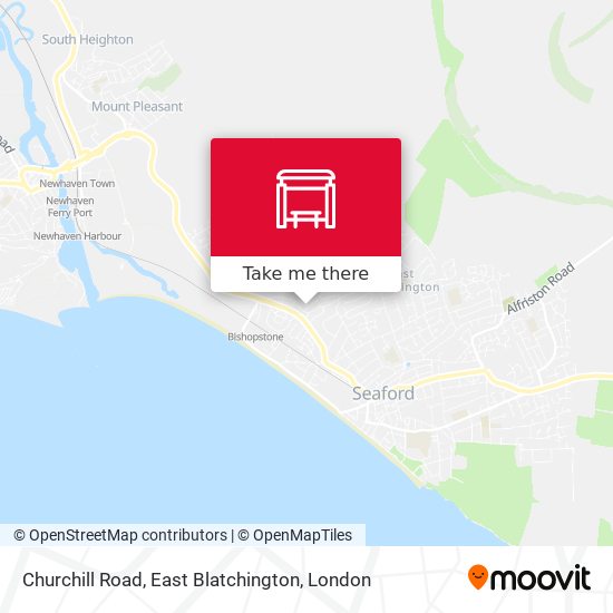 Churchill Road, East Blatchington map