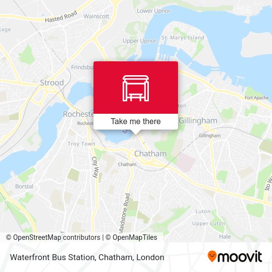 Waterfront Bus Station, Chatham map