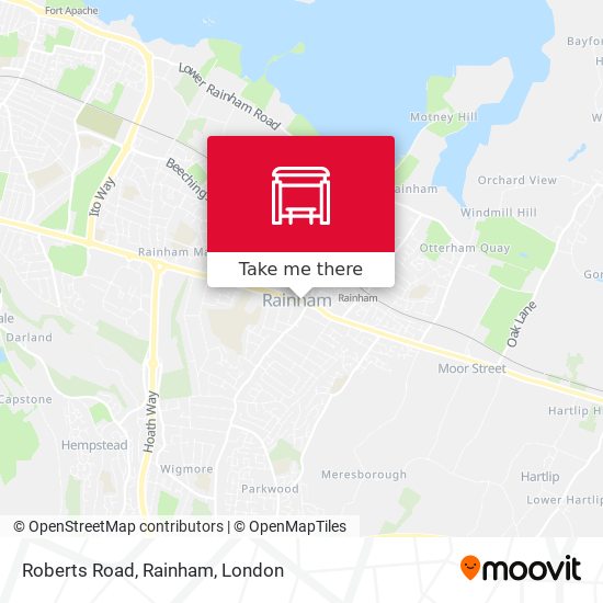Roberts Road, Rainham map