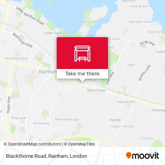 Blackthorne Road, Rainham map