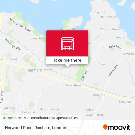 Harwood Road, Rainham map