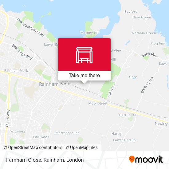 Farnham Close, Rainham map