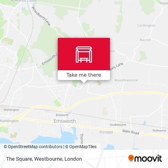 The Square, Westbourne map