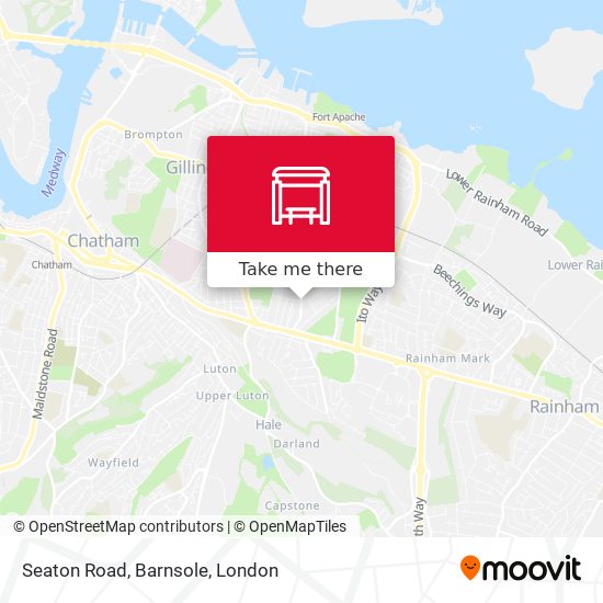 Seaton Road, Barnsole map