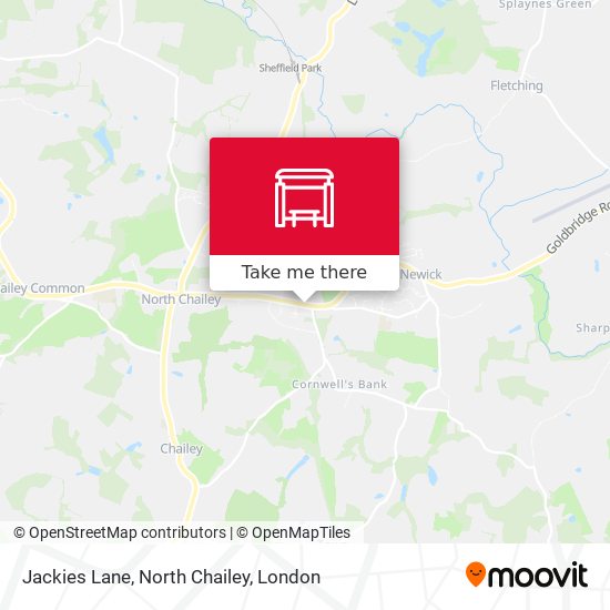Jackies Lane, North Chailey map