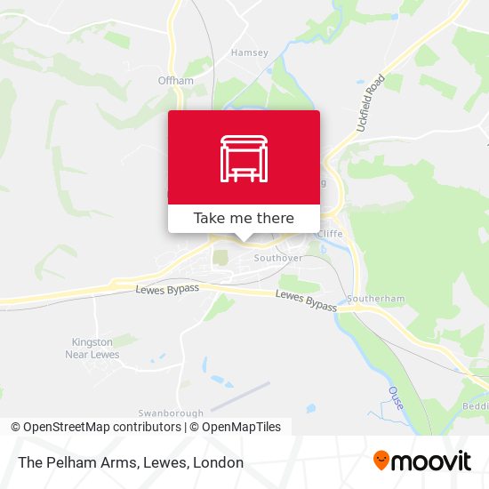 The Pelham Arms, Lewes map