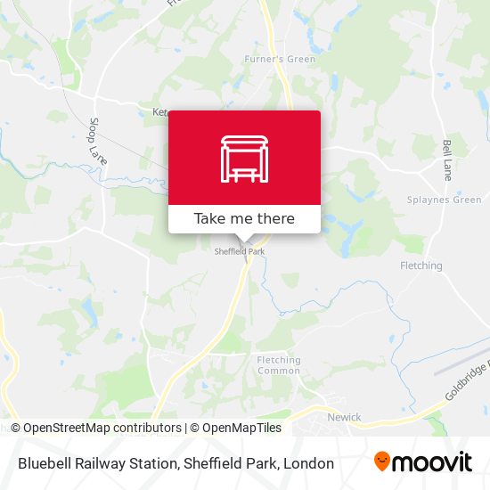 Bluebell Railway Station, Sheffield Park map