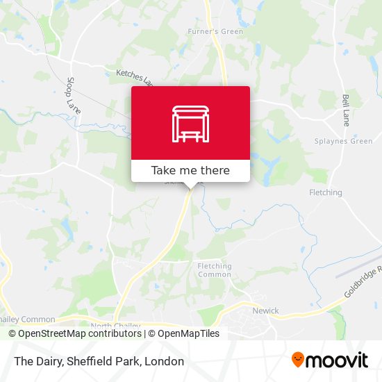 The Dairy, Sheffield Park map