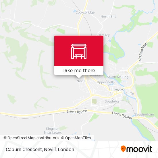 Caburn Crescent, Nevill map