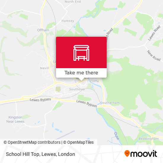 School Hill Top, Lewes map
