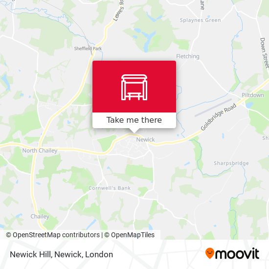 Newick Hill, Newick map