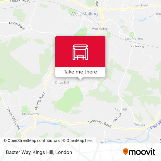 Baxter Way, Kings Hill map