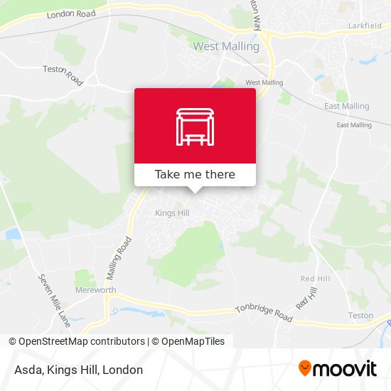Asda, Kings Hill map