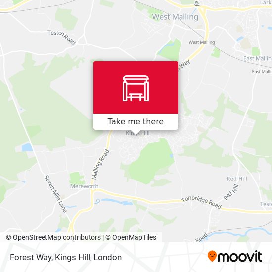 Forest Way, Kings Hill map