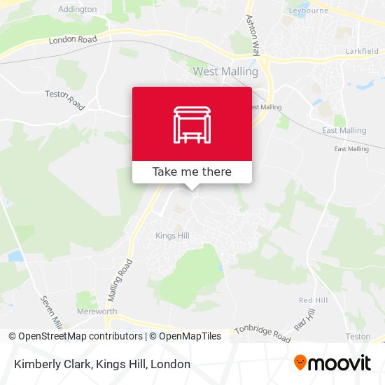 Kimberly Clark, Kings Hill map