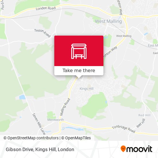 Gibson Drive, Kings Hill map