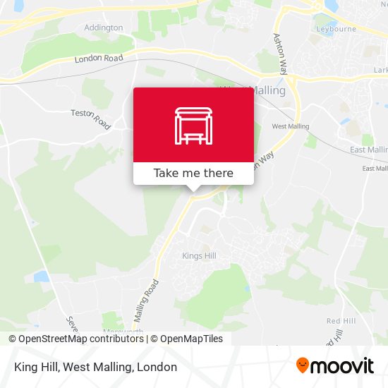 King Hill, West Malling map