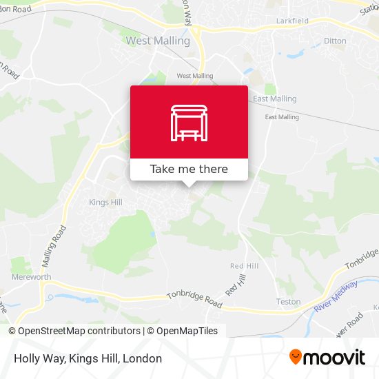 Holly Way, Kings Hill map