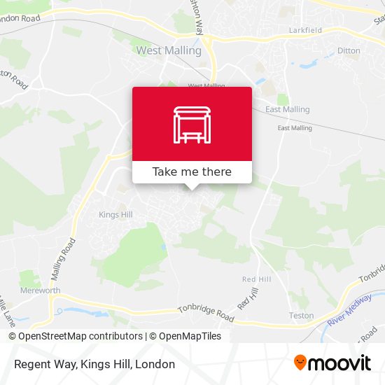 Regent Way, Kings Hill map