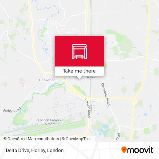 Delta Drive, Horley map
