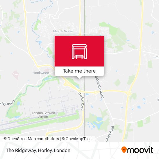 The Ridgeway, Horley map