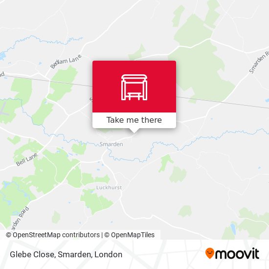 Glebe Close, Smarden map
