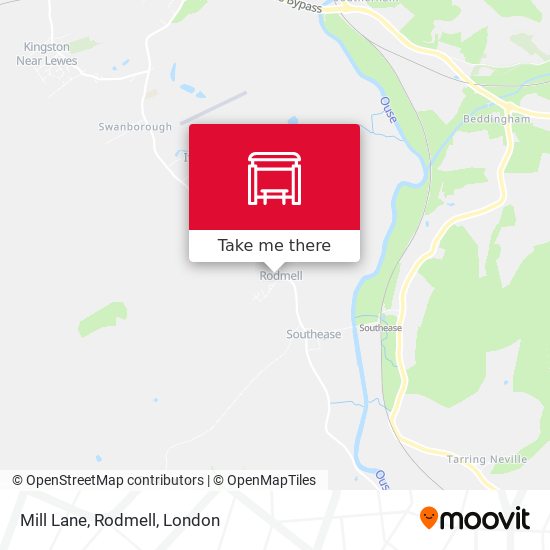 Mill Lane, Rodmell map