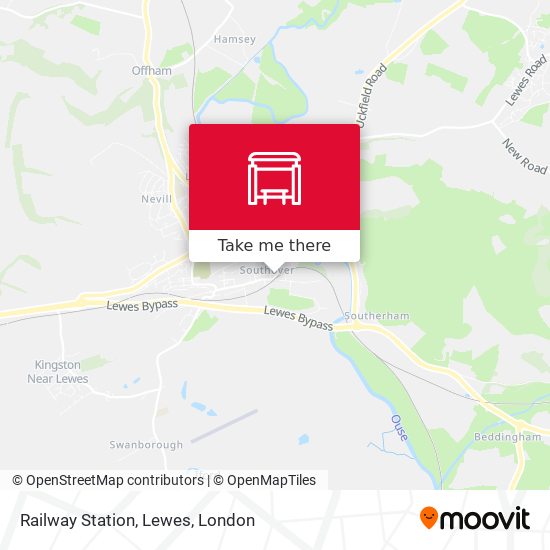 Railway Station, Lewes map