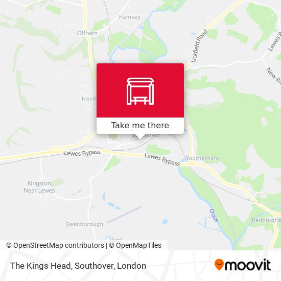 The Kings Head, Southover map