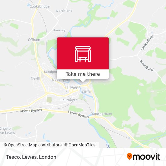 Tesco, Lewes map