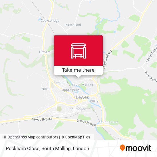Peckham Close, South Malling map