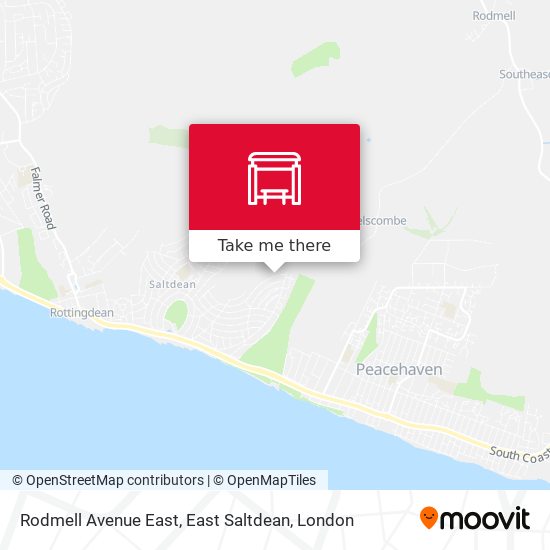 Rodmell Avenue East, East Saltdean map
