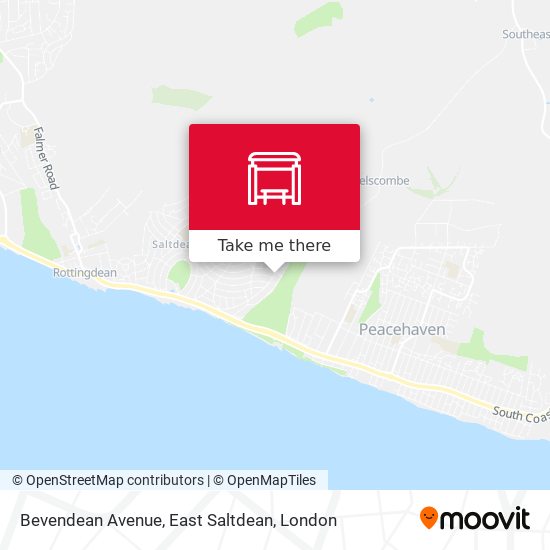 Bevendean Avenue, East Saltdean map