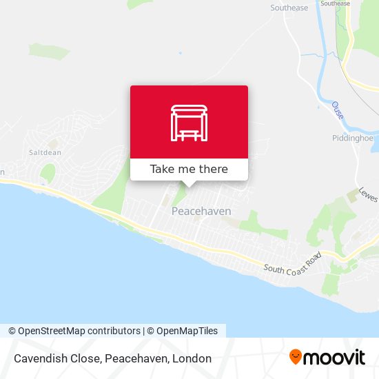 Cavendish Close, Peacehaven map