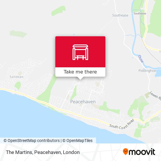 The Martins, Peacehaven map