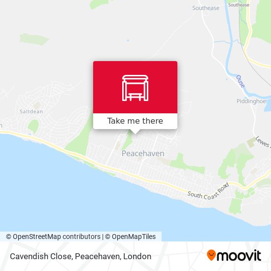 Cavendish Close, Peacehaven map