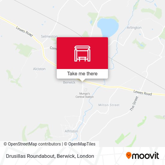 Drusillas Roundabout, Berwick map
