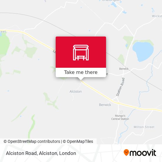 Alciston Road, Alciston map