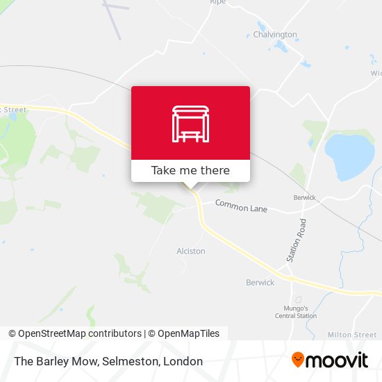 The Barley Mow, Selmeston map