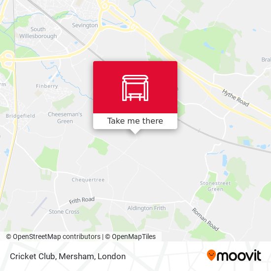 Cricket Club, Mersham map